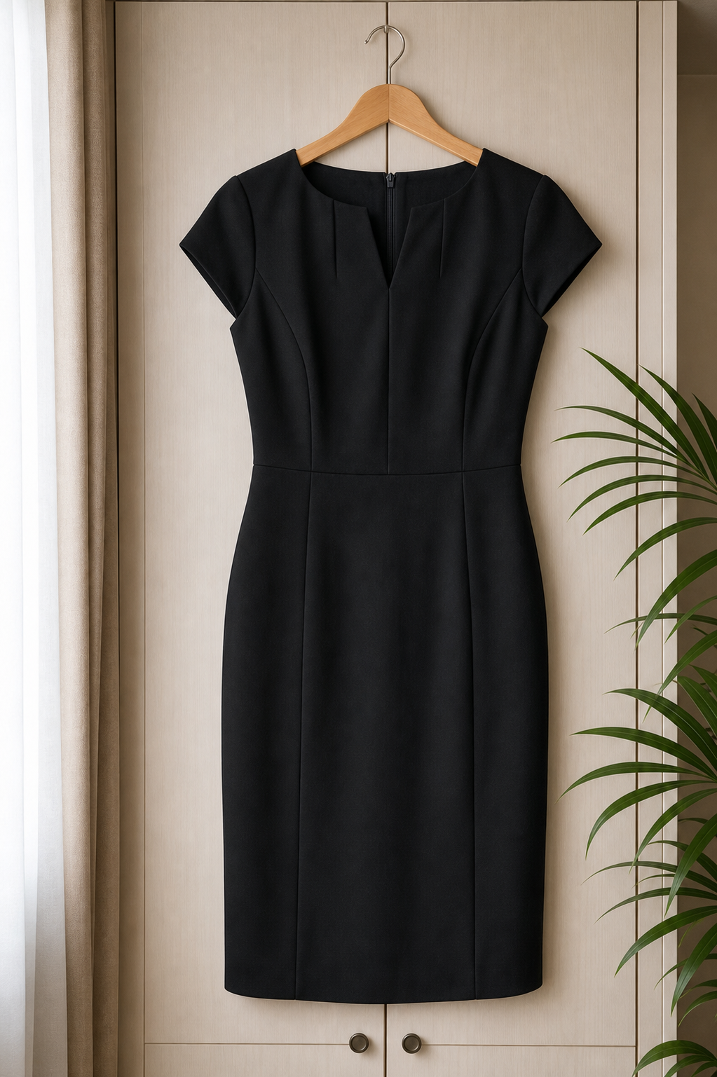 Minimal black work dress