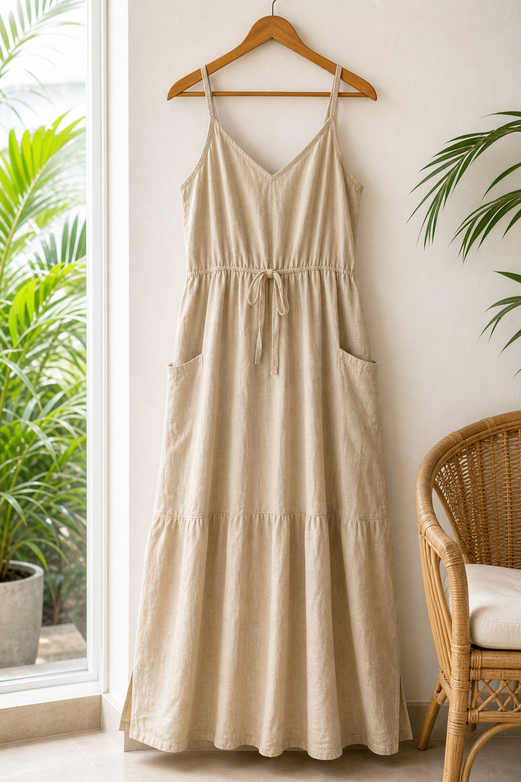 Galle linen beach maxi