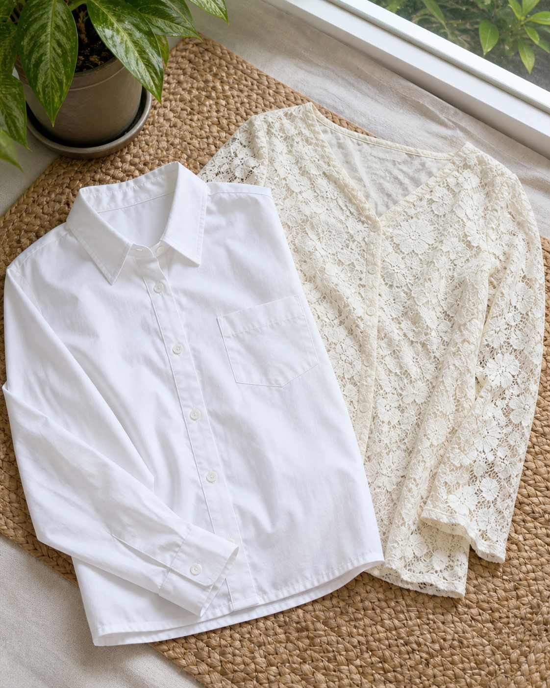 Ivory lace blouse