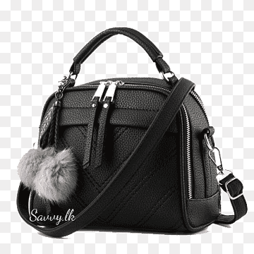 Ladies black leather bag